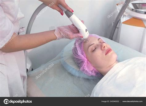 Lymphatic Drainage Massage Lpg Apparatus Process For Face Therapist Beautician Makes A
