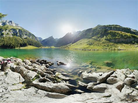 Seealpsee Lake Switzerland Stock Photo Image Of Switzerlamd 77476912
