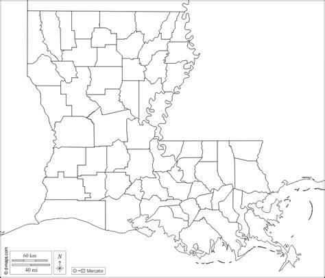 Louisiana Free Map Free Blank Map Free Outline Map Free Base Map