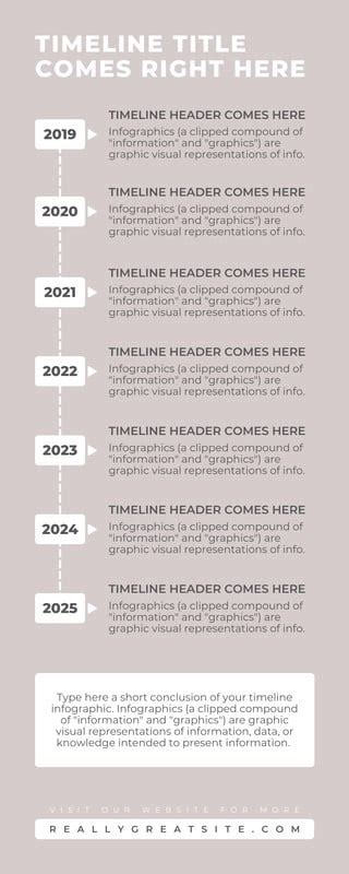 Free Custom Printable Timeline Infographic Templates Canva