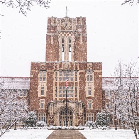 Snow Falls Around Campus Undergraduate Admissions