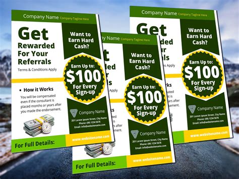 Referral Bonus Flyer Editable Canva Template US Letter Size. - Etsy