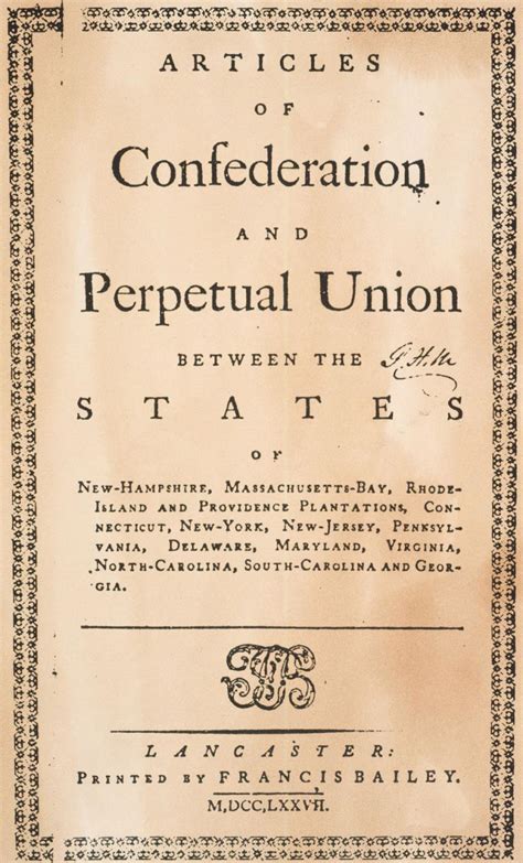 Us Constitution Versus The Articles Of Confederation History