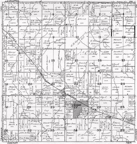1922 Gage Co Ne Atlas Plat Map