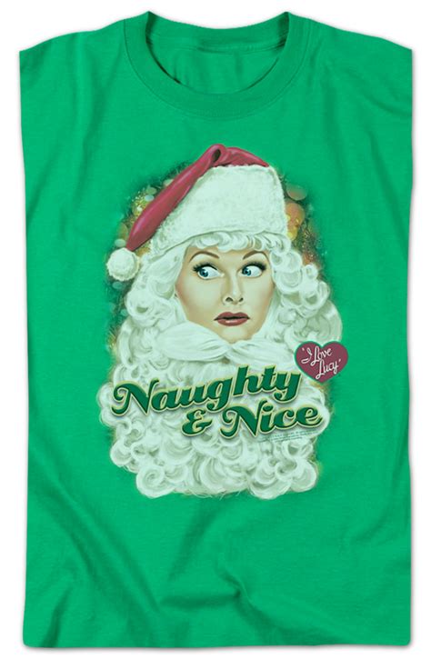 naughty and nice i love lucy t shirt