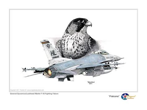 F 16 Falcon And Falcon Drawing By Trenton Hill Fine Art America