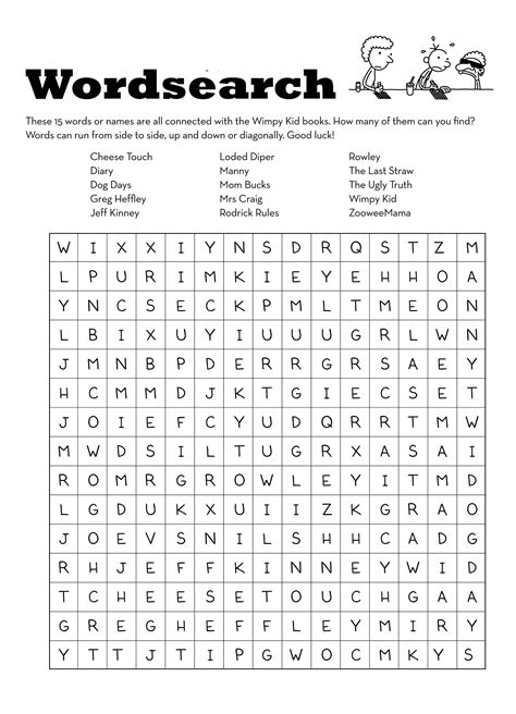 Kid Word Search Puzzle