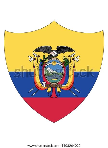 Ecuador Shield Flag Stock Vector Royalty Free 1108264022 Shutterstock