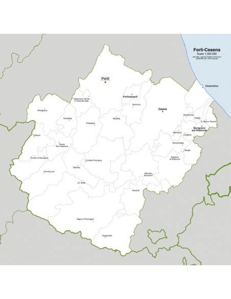 Mappa Dei Comuni Della Provincia Di Forlì Cesena 