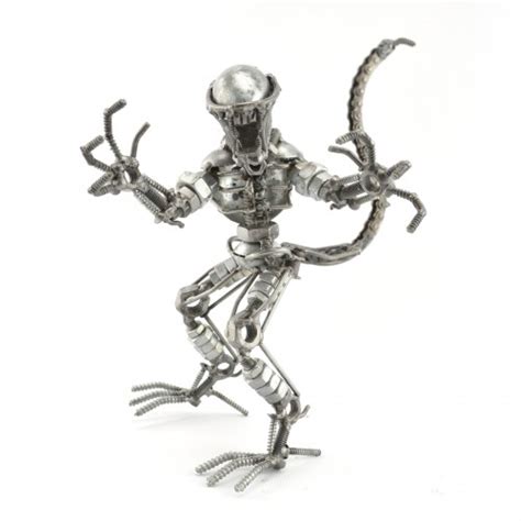 Alien Xenomorph Metal Sculpture Alien Scrap Metal Sculpture Art Model Nuts Bolts