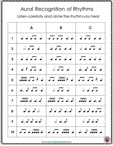 30 Counting Rhythms Worksheet Worksheets Decoomo