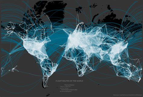 International Flight Paths Map