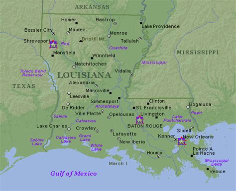 Louisiana Map With Cities Literacy Basics