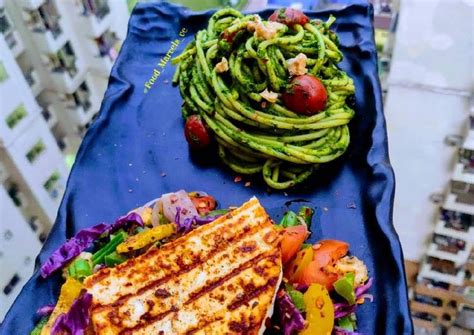 Check spelling or type a new query. How to Prepare Appetizing Pesto Noodles with Grilled ...