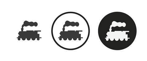 Diesel Train Icon Web Icon Set Icons Collection Flat Simple Vector