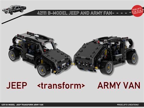Lego Moc 42111 B Model Jeep Transform Army Van By Roelofs Creations