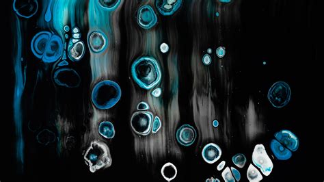 2560x1440 Blue And Black Abstract Paint 1440p Resolution Wallpaper Hd