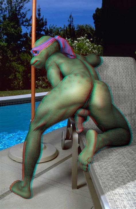 Rule 34 3d Anaglyph Anus Ass Balls Donatello Edit Green Male Male Only Nude Penis Photo