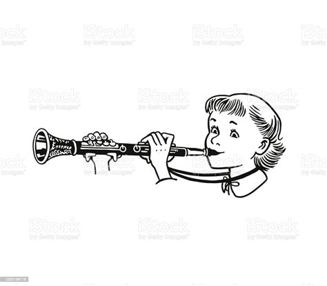 Girl Playing Clarinet Stock Illustration Download Image Now Music
