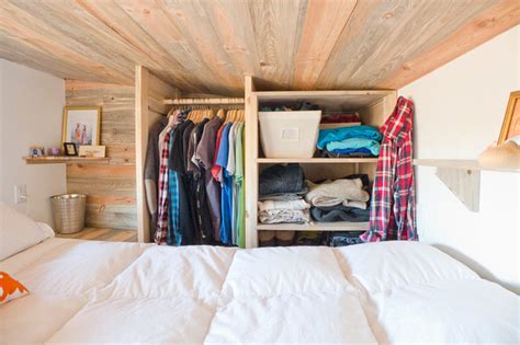 Tiny House Loft Closet Storage Contemporary Bedroom San
