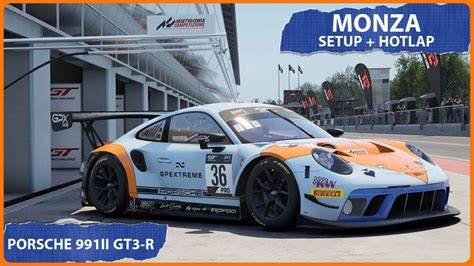 ACC Porsche 991ii GT3 R Monza Setup Hotlap YouTube