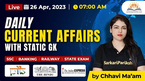 26 April Current Affairs Today Current Affairs Daily Current