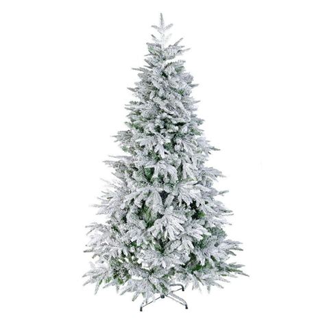 6 Ft Artificial Christmas Trees Flocked Snow Tree Pe Pvc 800 Tips In