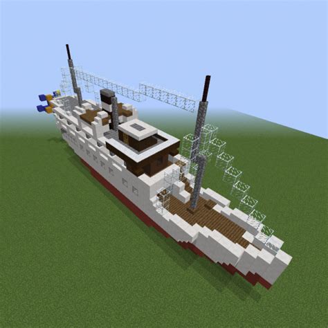 Swedish Passenger Steamboat Blueprints For Minecraft Houses