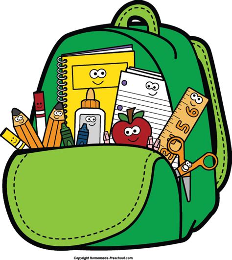 School Backpack Clip Art Clipartwiz Clipartix