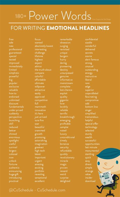 Maybe you would like to learn more about one of these? 180+ Power Words To Use For Writing Emotional Headlines