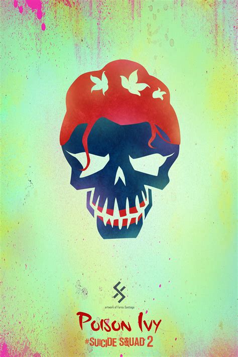 Suicide Squad Skull Poison Ivy By Farrrou On Deviantart