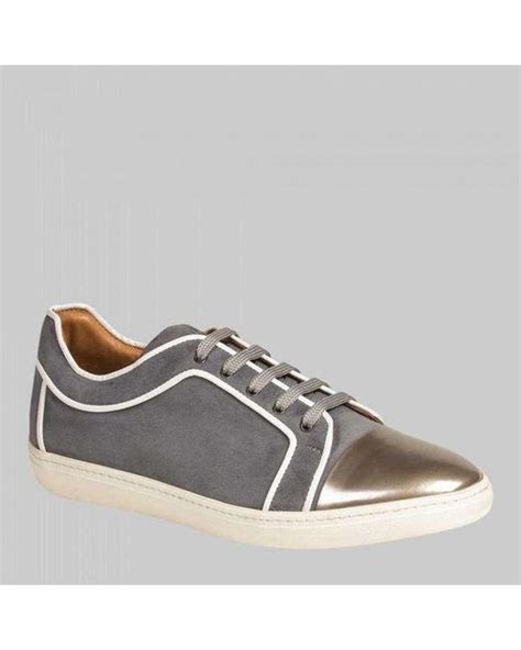 Mezlan Valeri Silver Grey Suede Luxury Sneakers Mzw1051 In Gray For