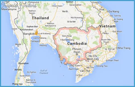 Map Of Cambodia And Thailand Travelsfinderscom