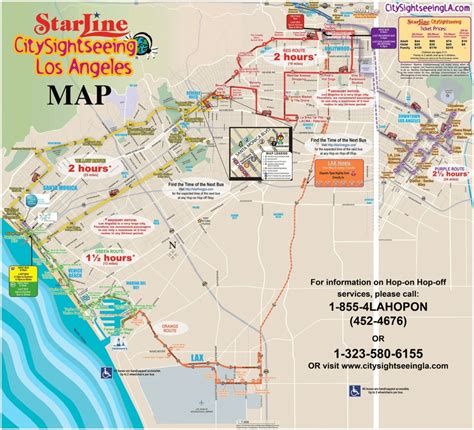 Map Of Los Angeles California Attractions Printable Maps