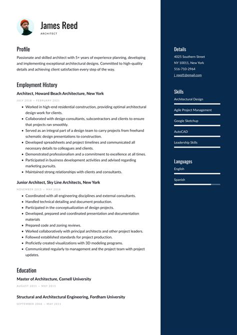 Architect Resume Examples Writing Tips 2022 Free Guide