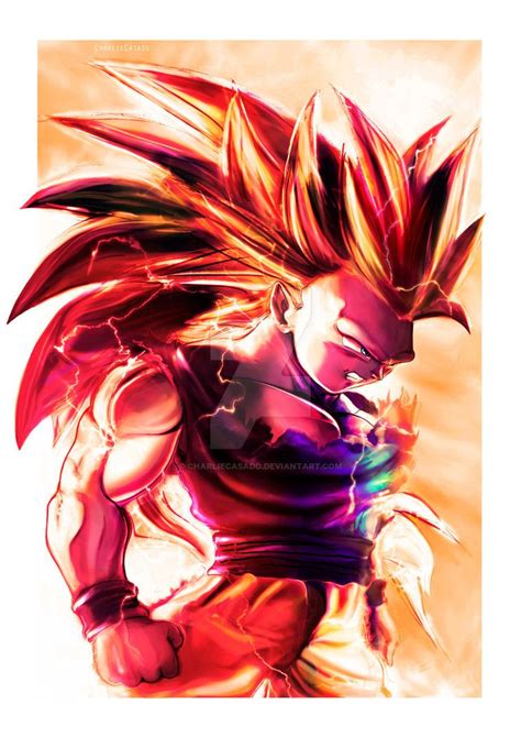 Goku Ss3 By Charliecasado Dragon Ball Wallpapers Dragon Ball Art