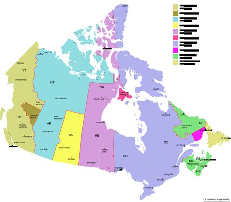 Map Of Canada With Time Zones Secretmuseum