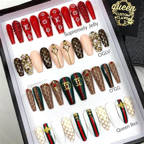 “designer Inspired” Press On Nails In My Shop Louis Vuitton Nails