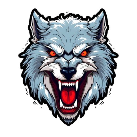 Premium Ai Image Animated Angry Wolf Mascot Logo