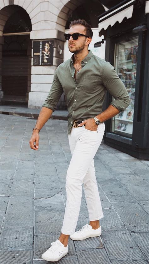 5 White Pants Outfits For Men Whitepants Mensfashion Streetstyle
