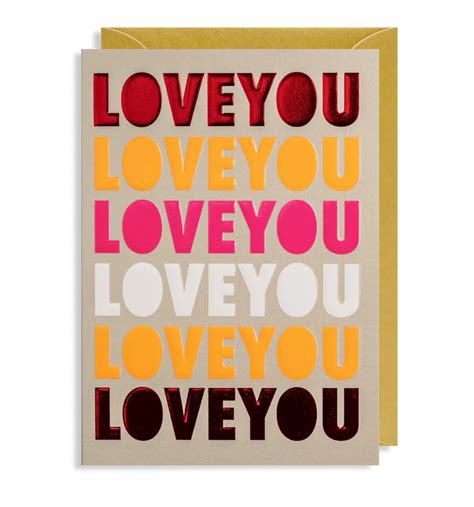 Love You Valentines Card By Lagom Design Curiouser