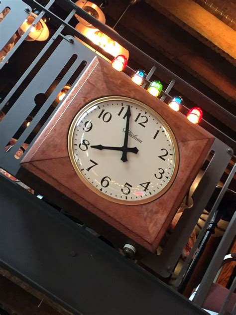 Large Train Station Clock With Track Indicators From A Unique