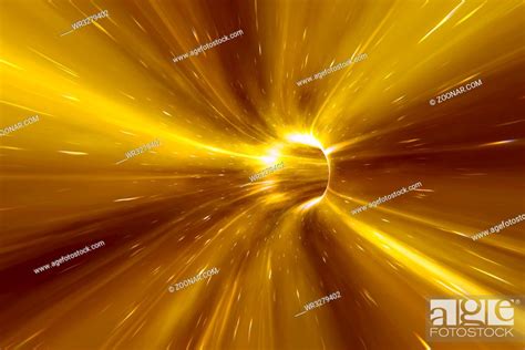 3d Rendering Of A Warp Tunnel In Space Stock Photo Picture And