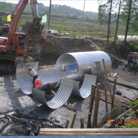 Galvanzied Corrugated Steel Culvert Pipe Assembled By Half Round