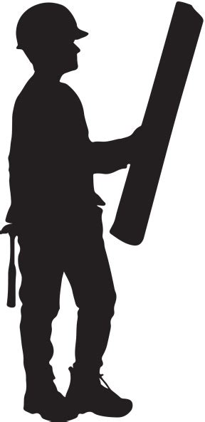Construction Worker Clipart Black And White