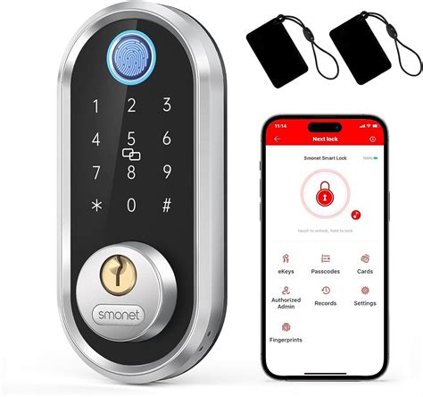 Smart Deadbolt Smonet Fingerprint Electronic Deadbolt Door Lock With