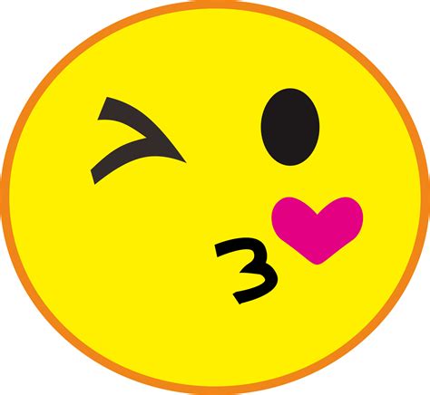 Emoji Beijo Amor Adesivo Png Símbolo Emoticon 21505892 Png