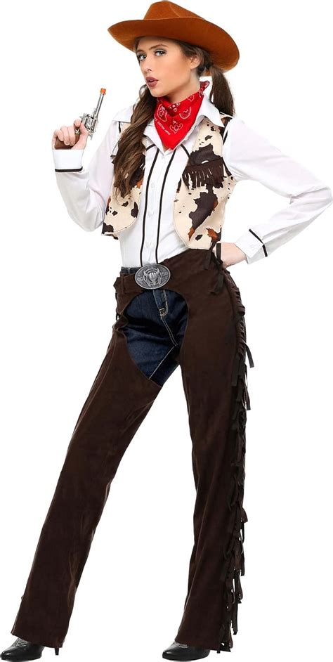 Adult Cowgirl Chaps Costume Medium Clothing Shoes And Jewelry