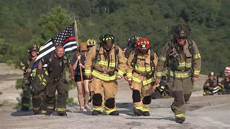 100 Firefighters Climb Stone Mountain In Full Gear To Honor Lives Lost