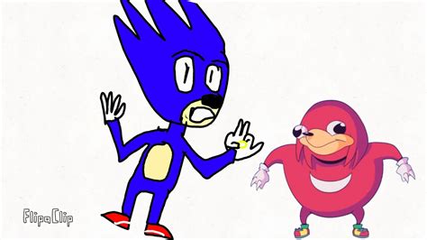 Ugandan Knuckles Attacks Sonic Finwasonic Youtube